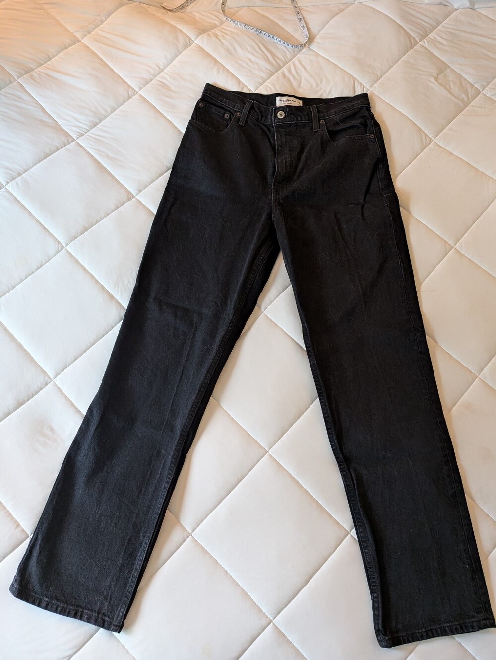 Abercrombie & Fitch Black Straight '90s Ultra High Rise Jeans - Picture 2 of 4
